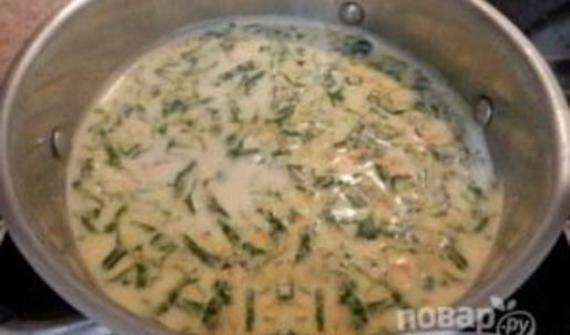 сырный суп с лососем