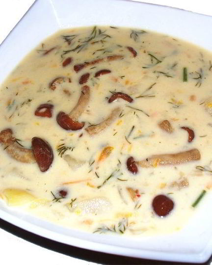 Рецепт сырного супа с опятами