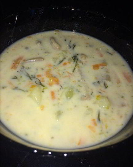 Рецепт сырного супа с шампиньонами и брокколи