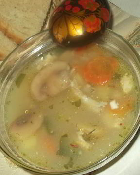 Сырный суп с шампиньонами