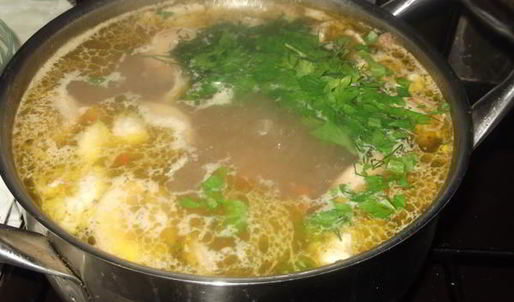 сырный суп с шампиньонами