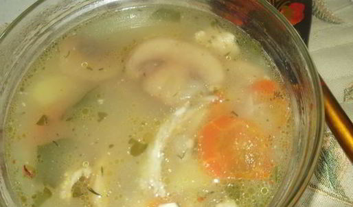 сырный суп с шампиньонами