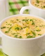 Сырный супчик с курицей и рисом