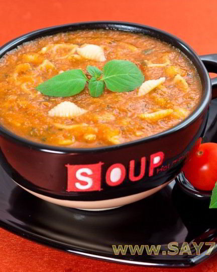 Рецепт томатного крема-супа с макаронами