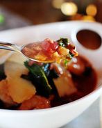 Тосканский фасолевый суп с креветками