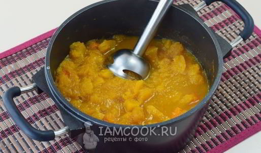 тыквенный суп с креветками