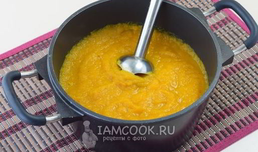 тыквенный суп с креветками