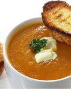 Тыквенный суп с помидорами