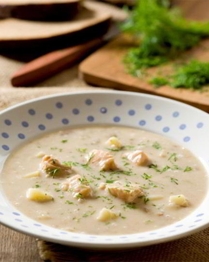 Рецепт карельской ухи из лосося