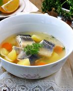 Уха на курином бульоне