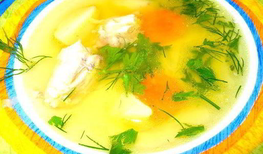 уха с шафраном из осетра