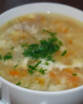 Уха со взбитым яйцом