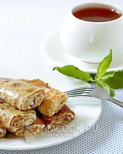 Рецепт блинчики с творогом по-домашнему