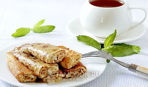 блинчики с творогом по-домашнему