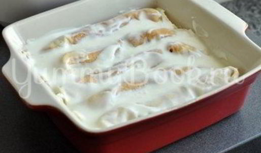 блинчики с творогом, запеченные в сметане