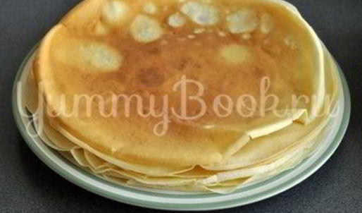 блинчики с творогом, запеченные в сметане