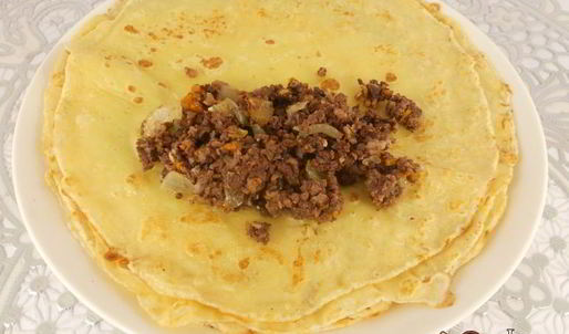 блинчики со свиным сердцем и легкими