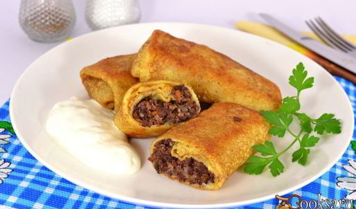 блинчики со свиным сердцем и легкими