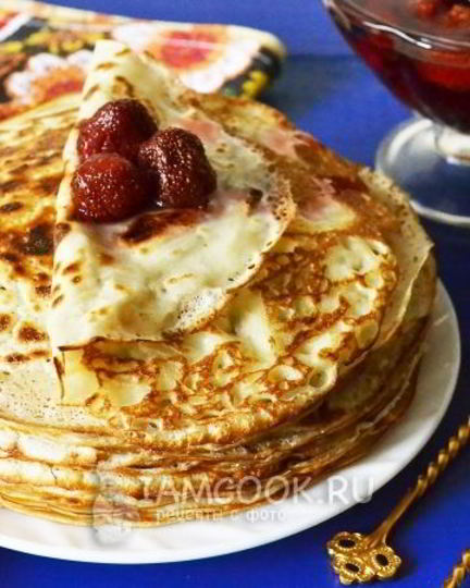 Рецепт блинов на кислом молоке без яиц