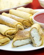 Блины на молоке с творогом