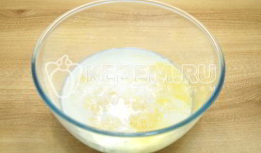 блины на молоке с творогом