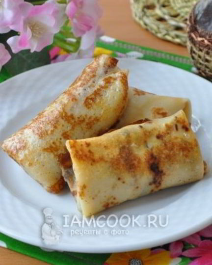 Рецепт блинов с куриной печенью и кабачком