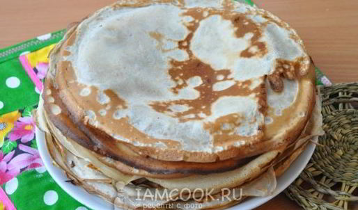 блины с куриной печенью и кабачком