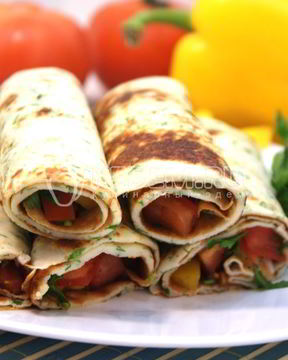 Блины с овощной начинкой