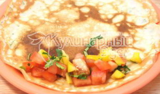 блины с овощной начинкой