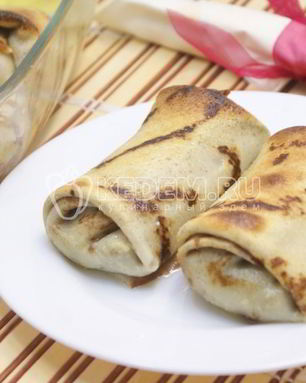 Блины с творогом и изюмом