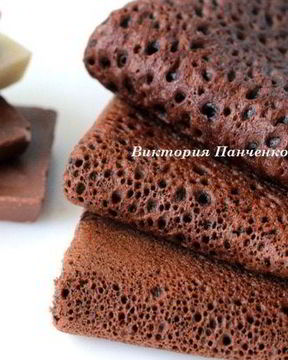 Блины Шоколад на кипятке