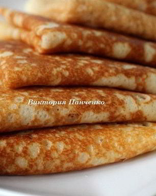 Дрожжевые блины на топленом молоке