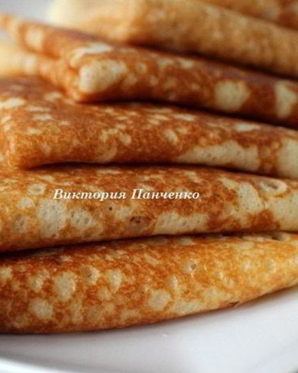 Рецепт дрожжевых блинов на топленом молоке