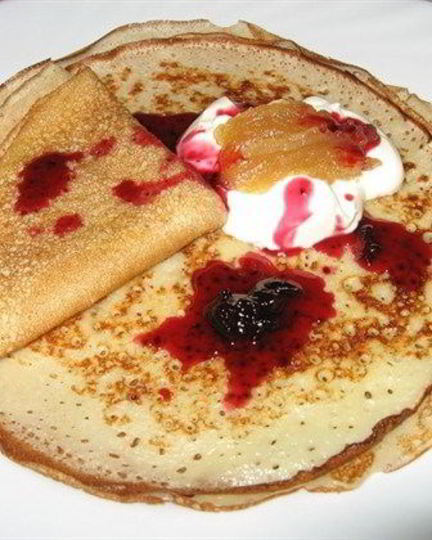 Рецепт французких блинчиков с конфитюром