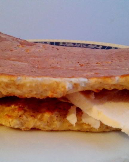 Рецепт овсяноблина с адыгейским сыром