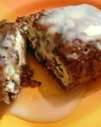 Шоколадные блинчики с творогом