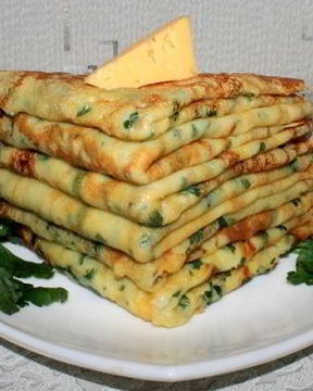 Сырные блинчики с петрушкой