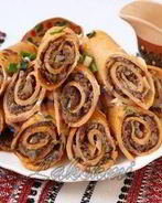 Томатные вкусные блинчики