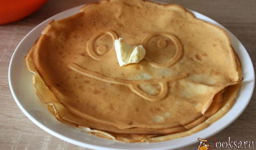 тонкие блины на молоке и воде