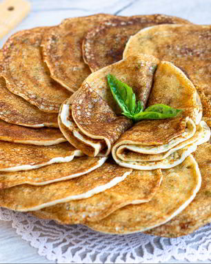 Творожные блины с зеленью