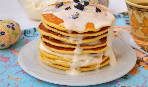 творожные панкейки с черносливом