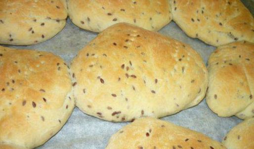 булочки горчичные с льняными семечками