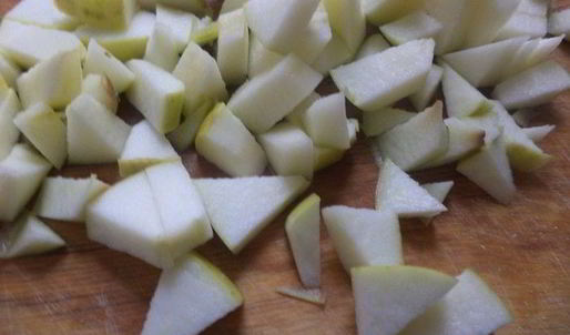 булочки-косички с яблоками