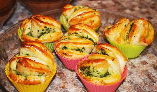 булочки с чесноком