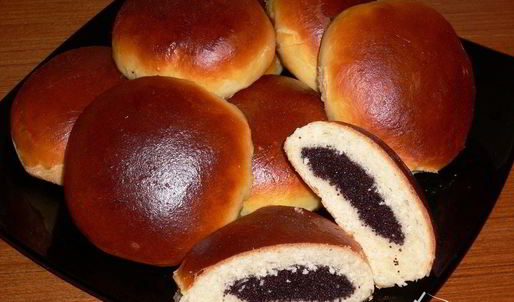 булочки с маком