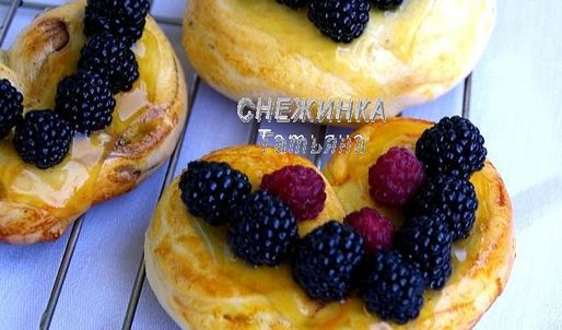 булочки ягодно-апельсиновое сердце