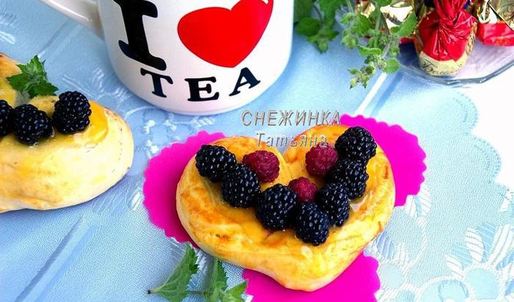 булочки ягодно-апельсиновое сердце