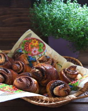 Сладкие дрожжевые булочки