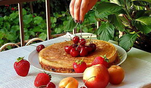 творожная ватрушка с черникой