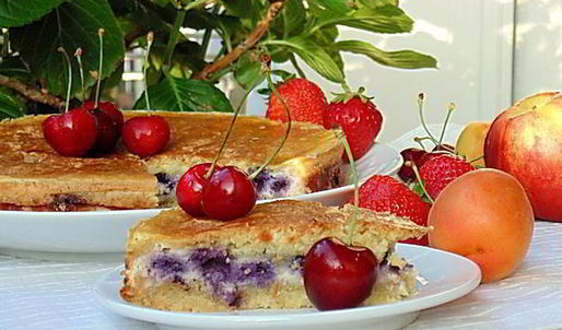 творожная ватрушка с черникой